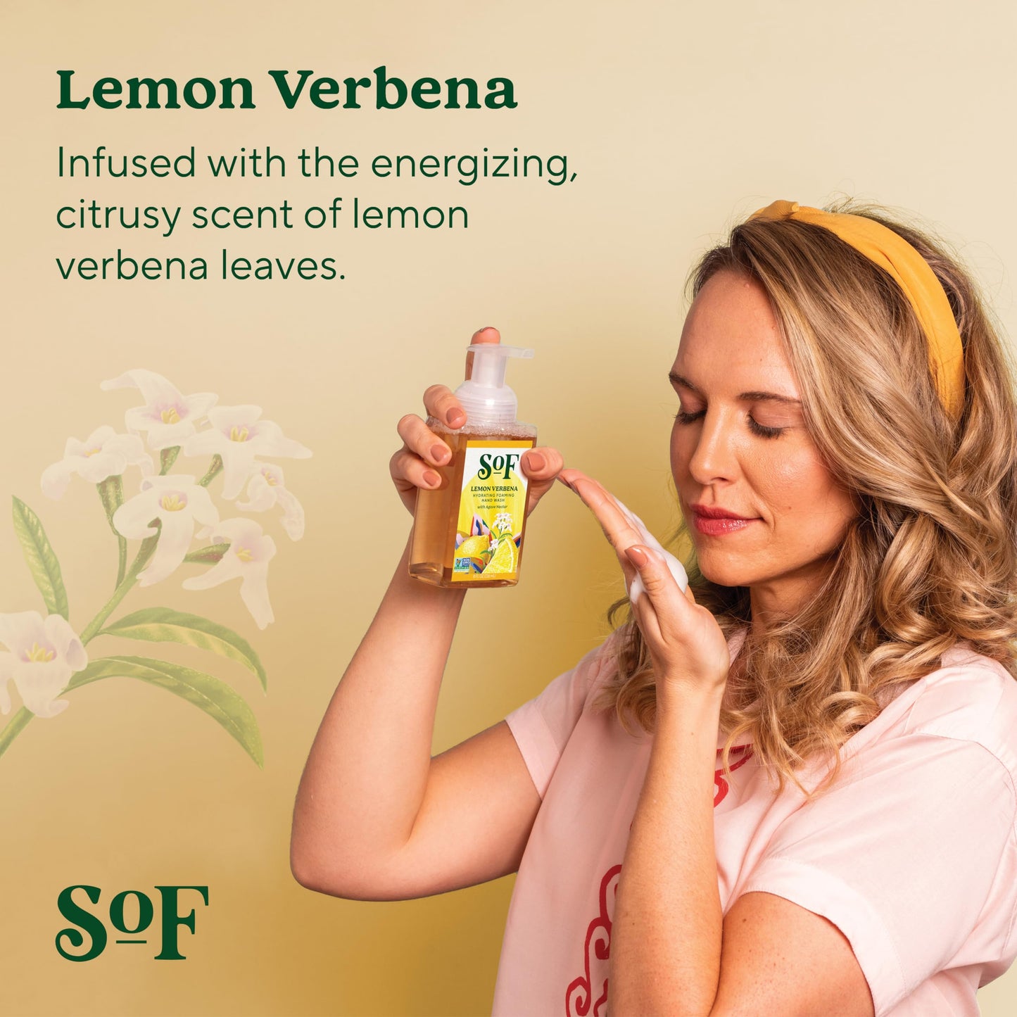 South Of France SoF Hydrating Foaming Hand Wash - With Organic Agave Nectar & Coconut Oil- Vegan & Non GMO- Free From Phthalates, Sulfates & Parabens