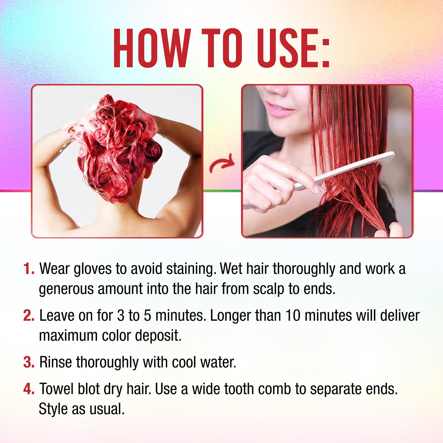 Punky Colour 3-in-1 Color Depositing Conditioner & Hair Cleanser - Redilicious, Semi Permanent Hair Color Conditioner, Cruelty-Free Hair-Dye, 8.5 fl