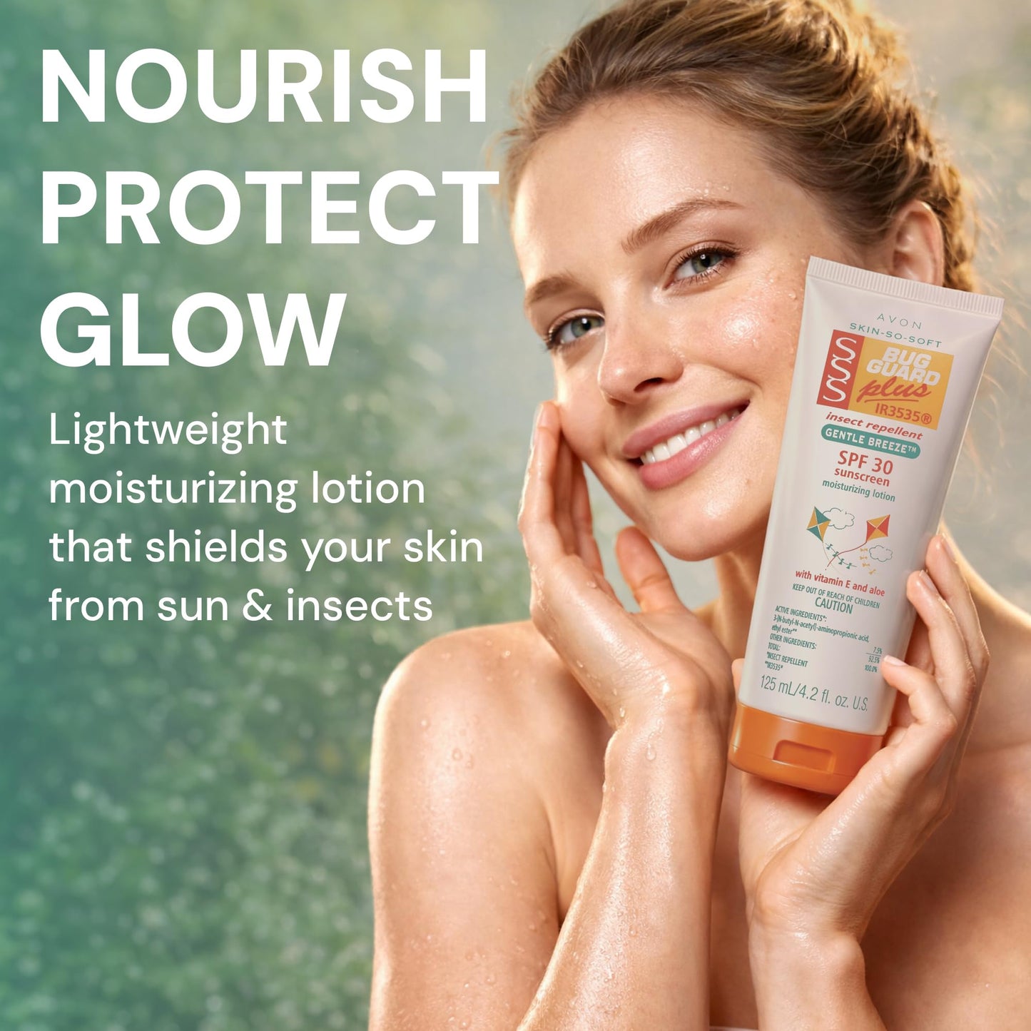 AVON Skin So Soft Bug Guard Plus IR3535 Insect Repellent Moisturizing Lotion - Gentle Breeze SPF 30 Lotion, 2-in-1 Sunscreen & DEET-Free Bug Repellent Beauty and Personal Care AVON