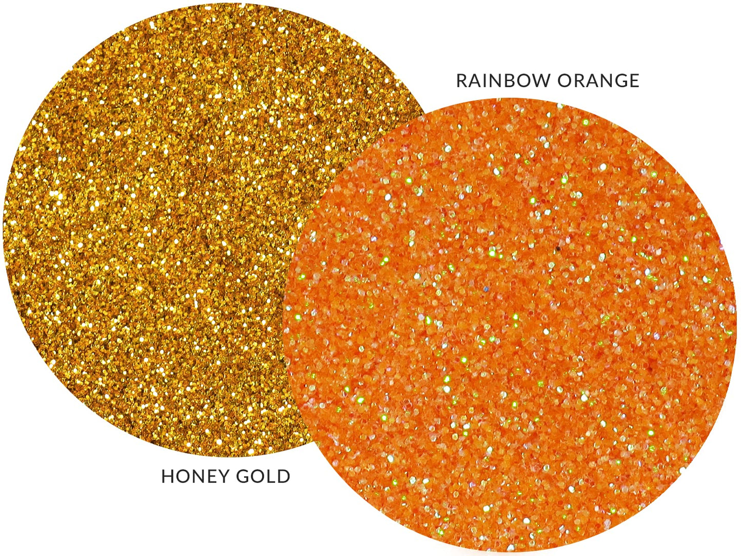 MARBLERS Twinkle Face & Body Glitter Duo [Honey Gold & Rainbow Orange] 0.36oz (10g) | Non-Toxic | Cruelty-Free | Eyeshadow, Nail Polish, Nail Art |