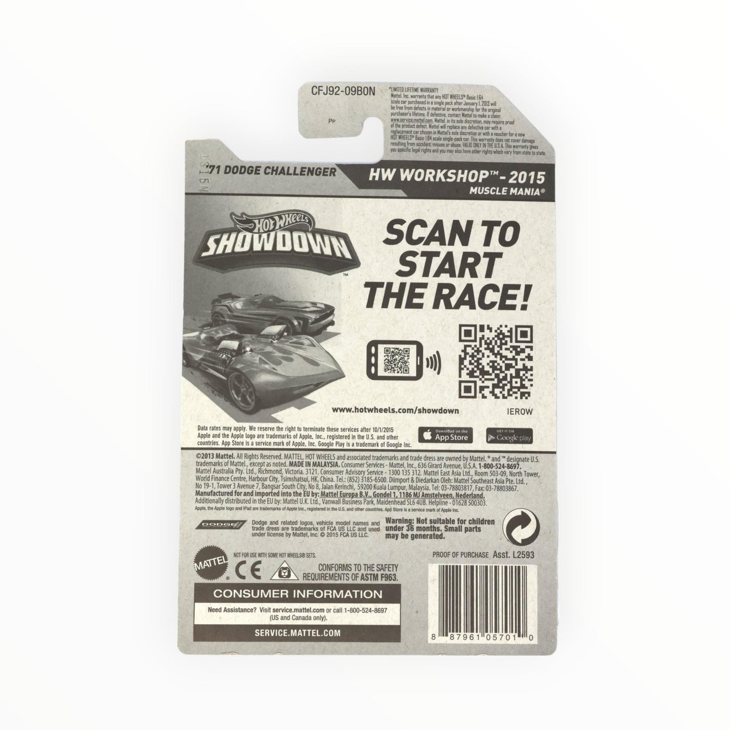 Hot Wheels Zamac '71 Dodge Challenger - Workshop 227/250