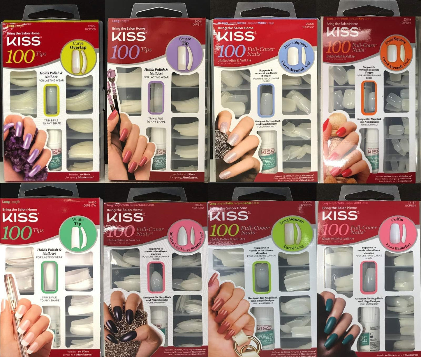 Kiss White Tip Puerto Rico Nails, 100 Count
