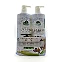 Spanish Garden Black Garlic Hair Strengthening Shampoo & Conditioner Set - For Stronger Thicker & Healthier - Hair Care for Deep Nourishment