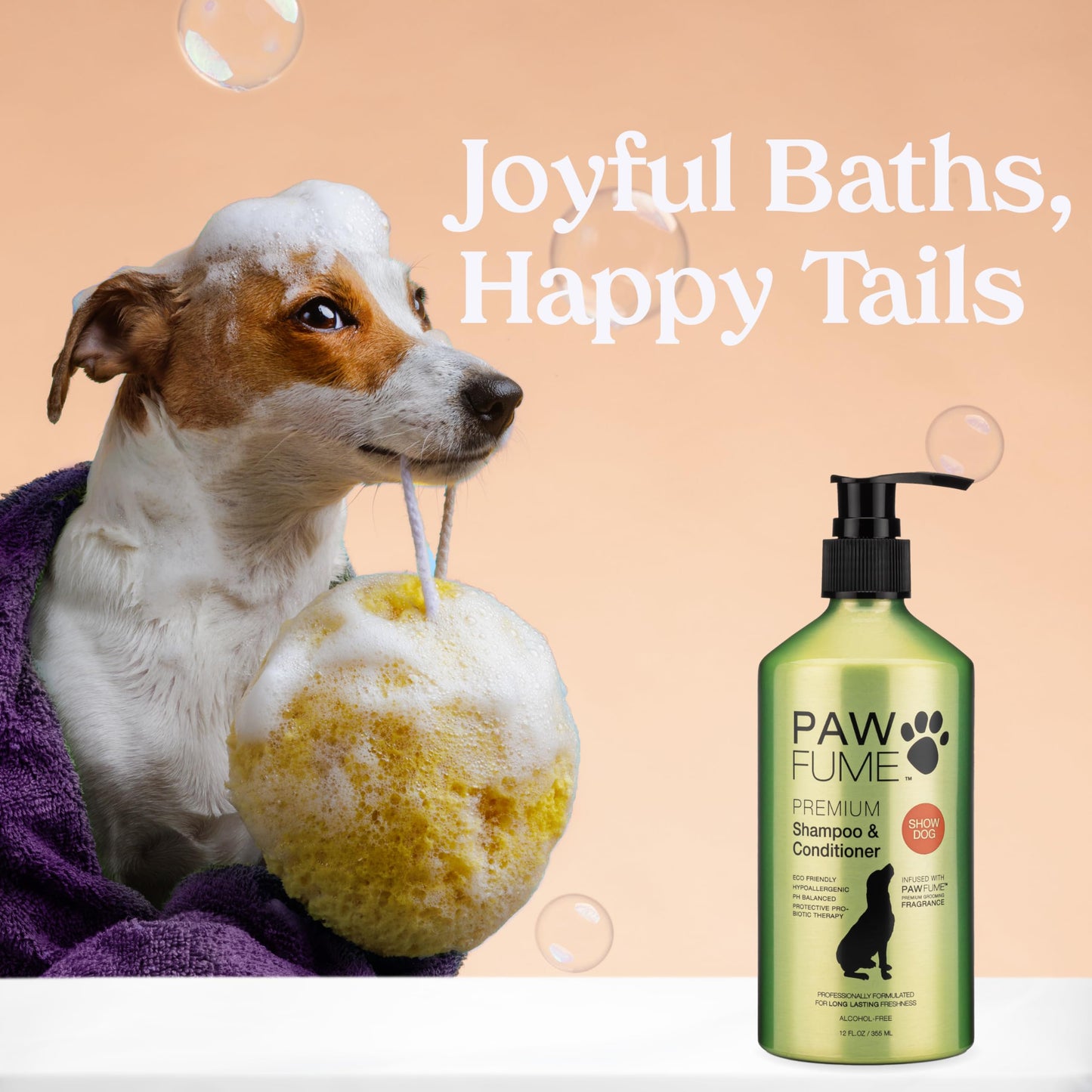 PAWFUME Deshedding Dog Shampoo & Conditioner – Nourishing, Detangling, pH-Balanced Formula for Silky Soft Coat, Salon Quality