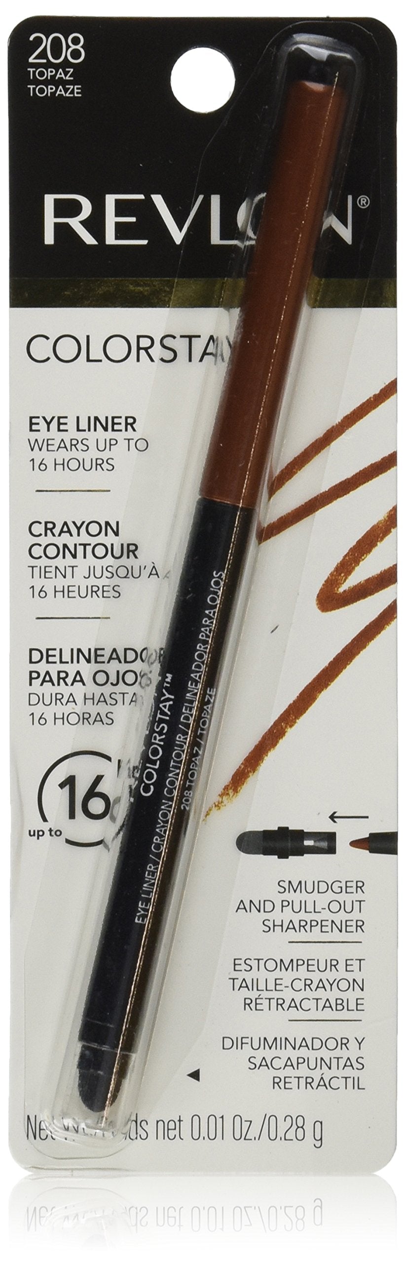 Revlon ColorStay Eyeliner, Topez/208, 0.01 Ounce