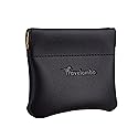 Travelambo Leather Squeeze Coin Purse Pouch Change Holder For Men & Women (01 Vintage Black)