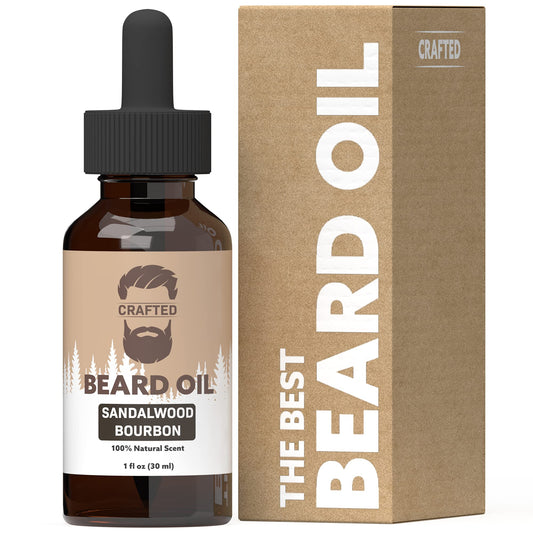 Crafted Beards Beard Oil Beard Oil Conditioner - Leave Your Beard Feeling Amazing - All Natural Ingredients - No Residue - Mustache Oil - 1oz - Made Beauty and Personal Care Crafted Beards