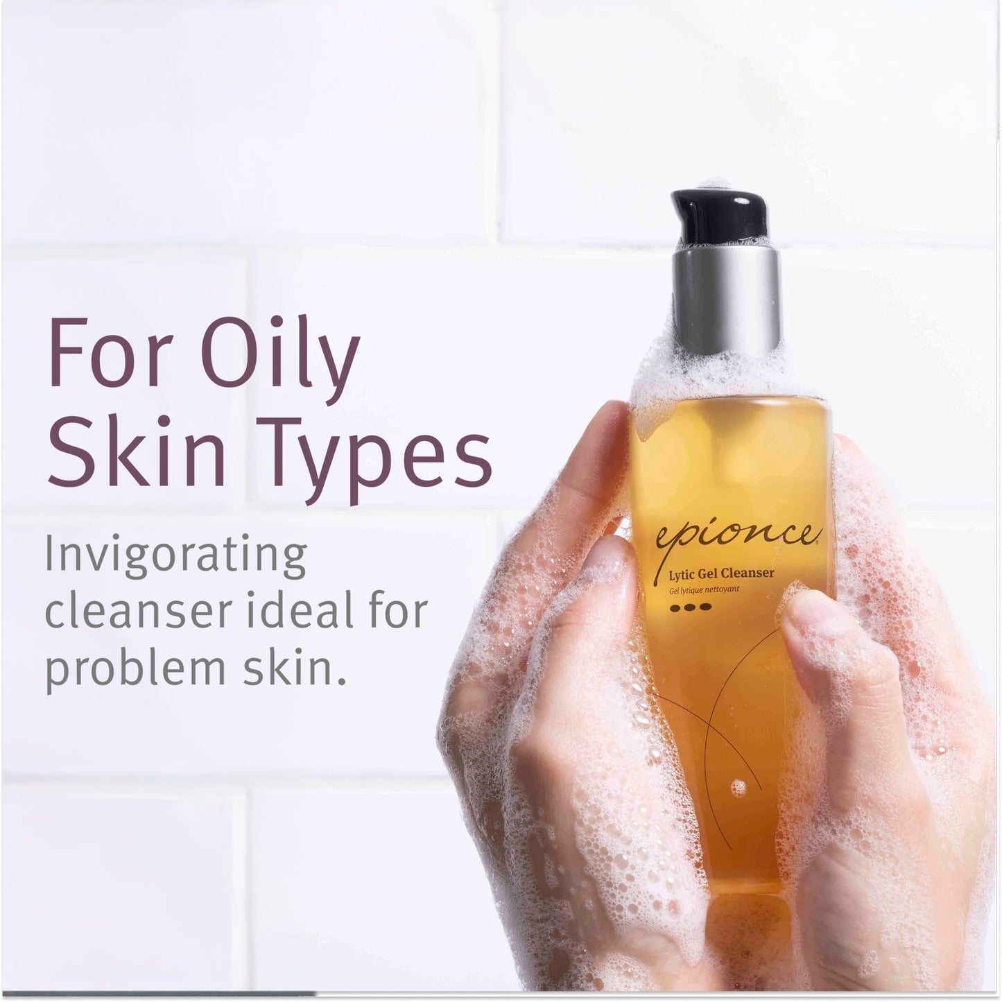 Epionce Lytic Gel Cleanser - Gentle Foaming Face Wash & Makeup Remover | For Oily, Combination & Problem Skin | Acne & Oil-Control Cleanser