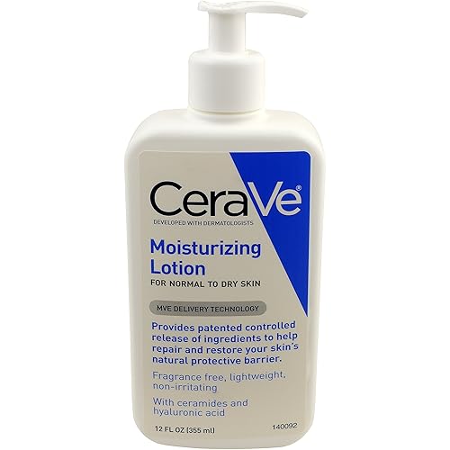 CeraVe Daily Moisturizing Lotion | 12 Ounce | Face & Body Lotion for Dry Skin with Hyaluronic Acid | Fragrance Free