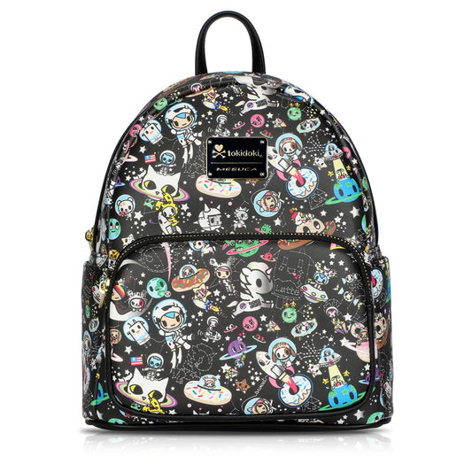 Tokidoki Mini Backpack Purse for Women, Unicorno Black PU Leather Shoulder Bag Daypack Handbag for Work Shopping Travel (PU-Black)