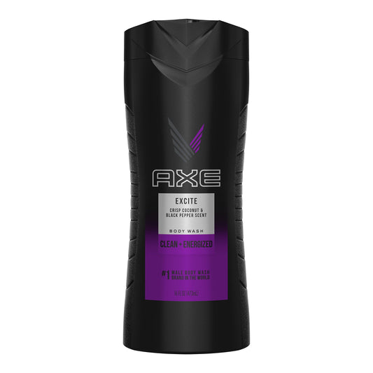 AXE Body Wash for Men, Excite, 16 Ounce (Pack of 6)