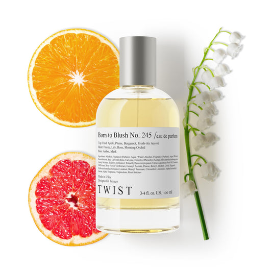 Twist Born to Blush No. 245- Inspired by Clin. Happy, Long-Lasting Perfume for Women, Vegan, Clean Ingredients, Orange & Grapefruit - Spray 100 ml | Beauty & Personal Care HOUSE OF TWIST