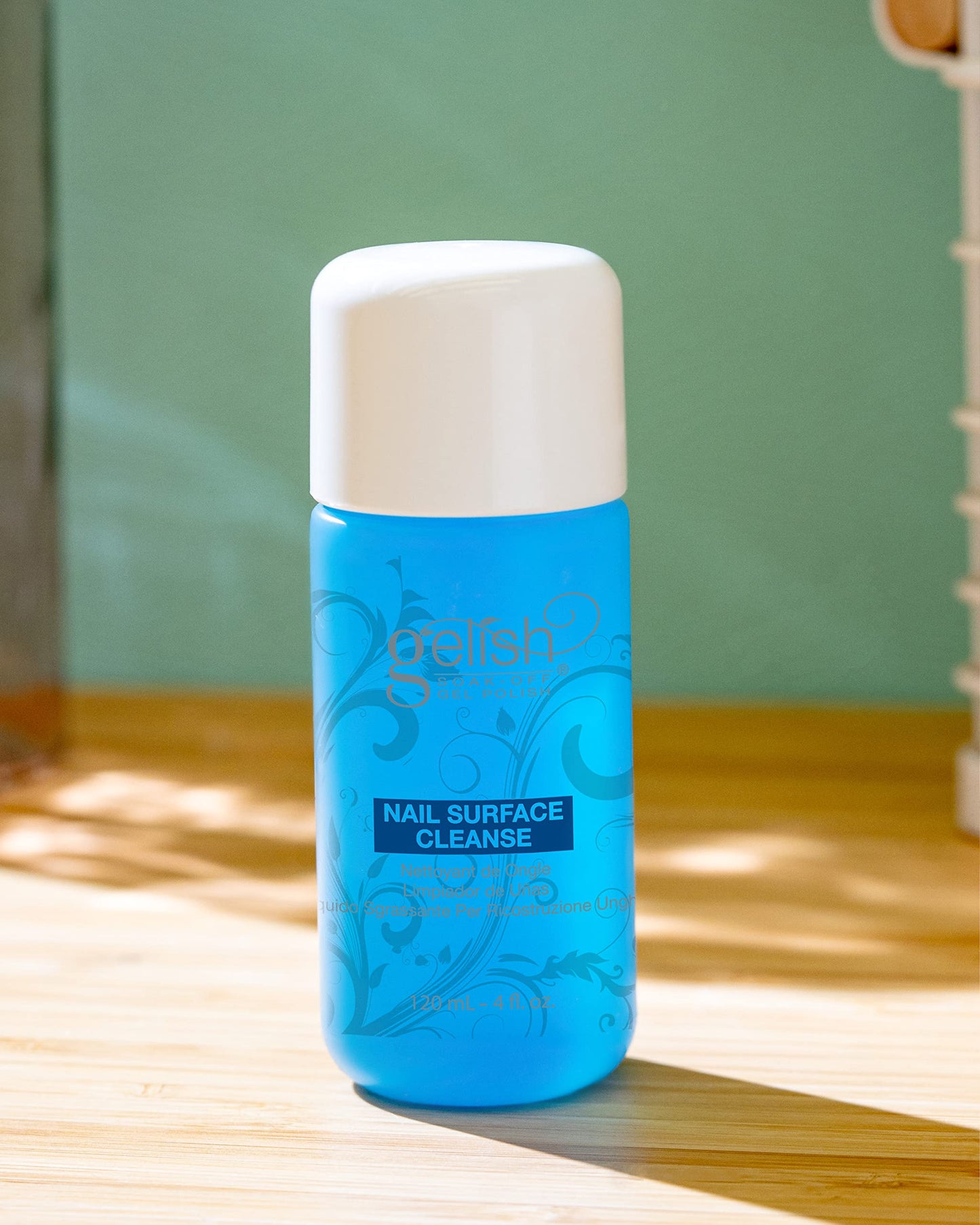 Gelish Nail Surface Cleanse - Gel Top Coat Nail Cleaner, Removes Tacky Residue, High-Shine Finish, Skin-Safe Formula, Smooth & Glossy Results