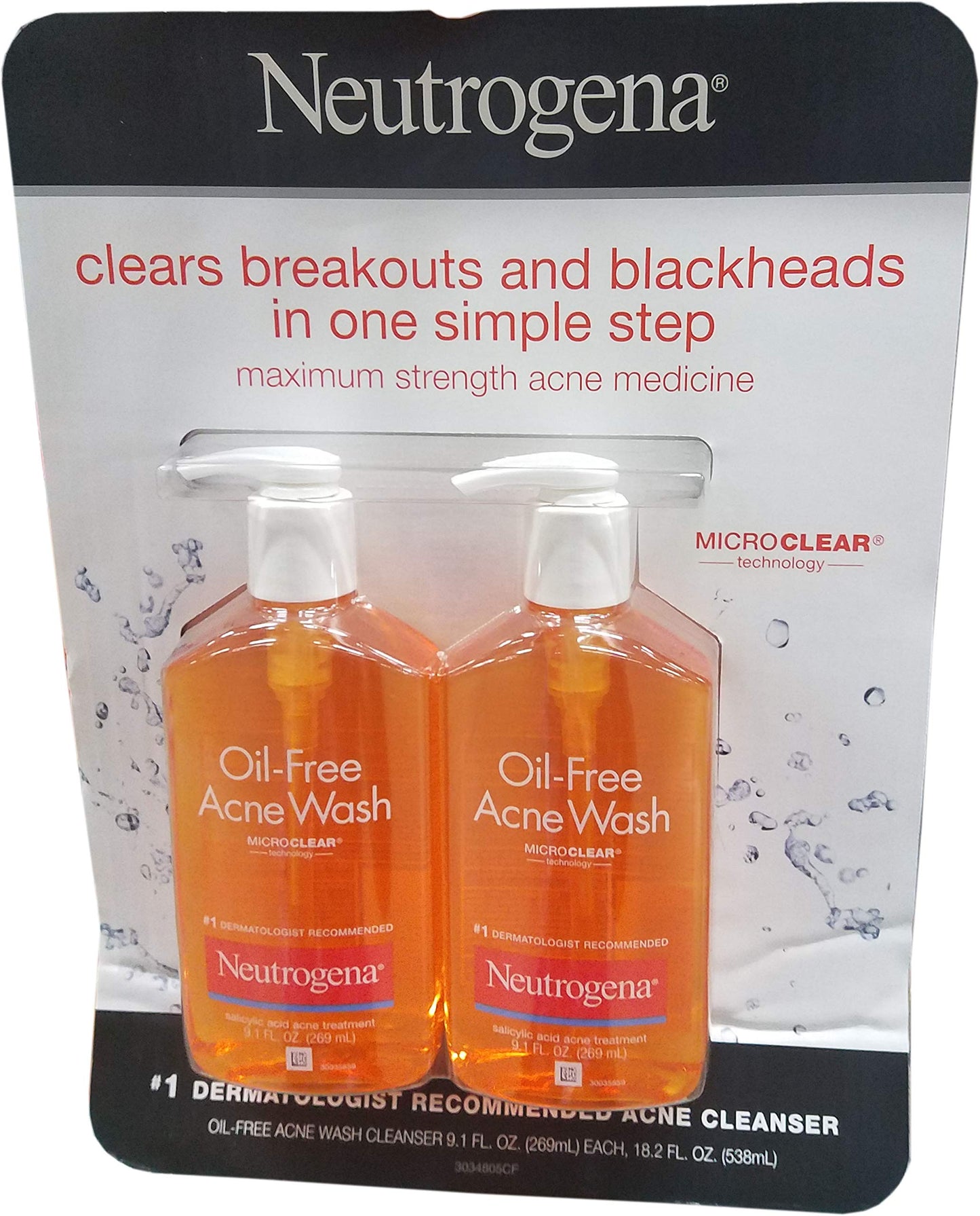 Neutrogena Oil Free Acne Wash, 18.2 Ounce