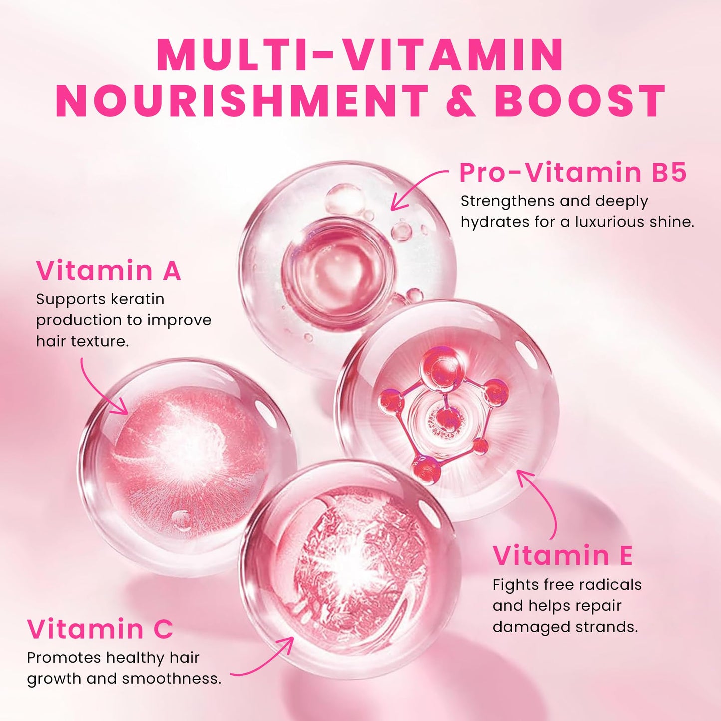 Hair Oil Capsules - Hair Vitamins A, E, & Pro B5 - Serum Enriched with Argan Oil, Macadamia, Avocado Oils & Moroccan Oil for All Hair Types Frizzy Beauty and Personal Care Bali Secret