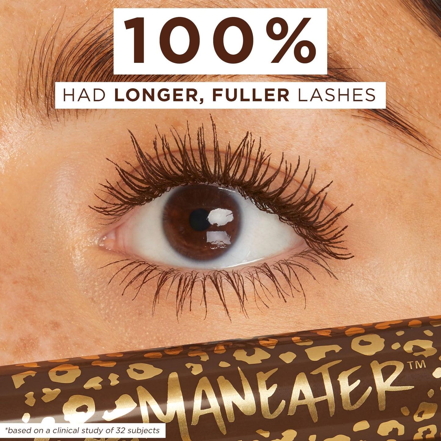 tarte maneater mascara - Extreme Curl, Instant Volume & Length, 16HR Ultra-Creamy Longwear Eye Makeup, Cruelty-Free, travel size, brown