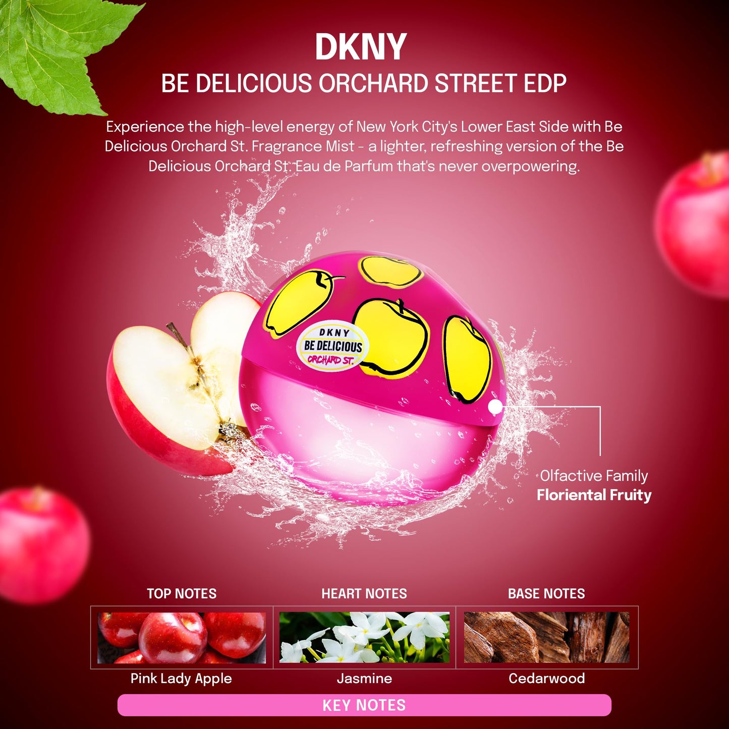 DKNY Be Delicious Orchard St. Eau de Parfum Perfume Spray For Women, 1.0 Fl. Oz.