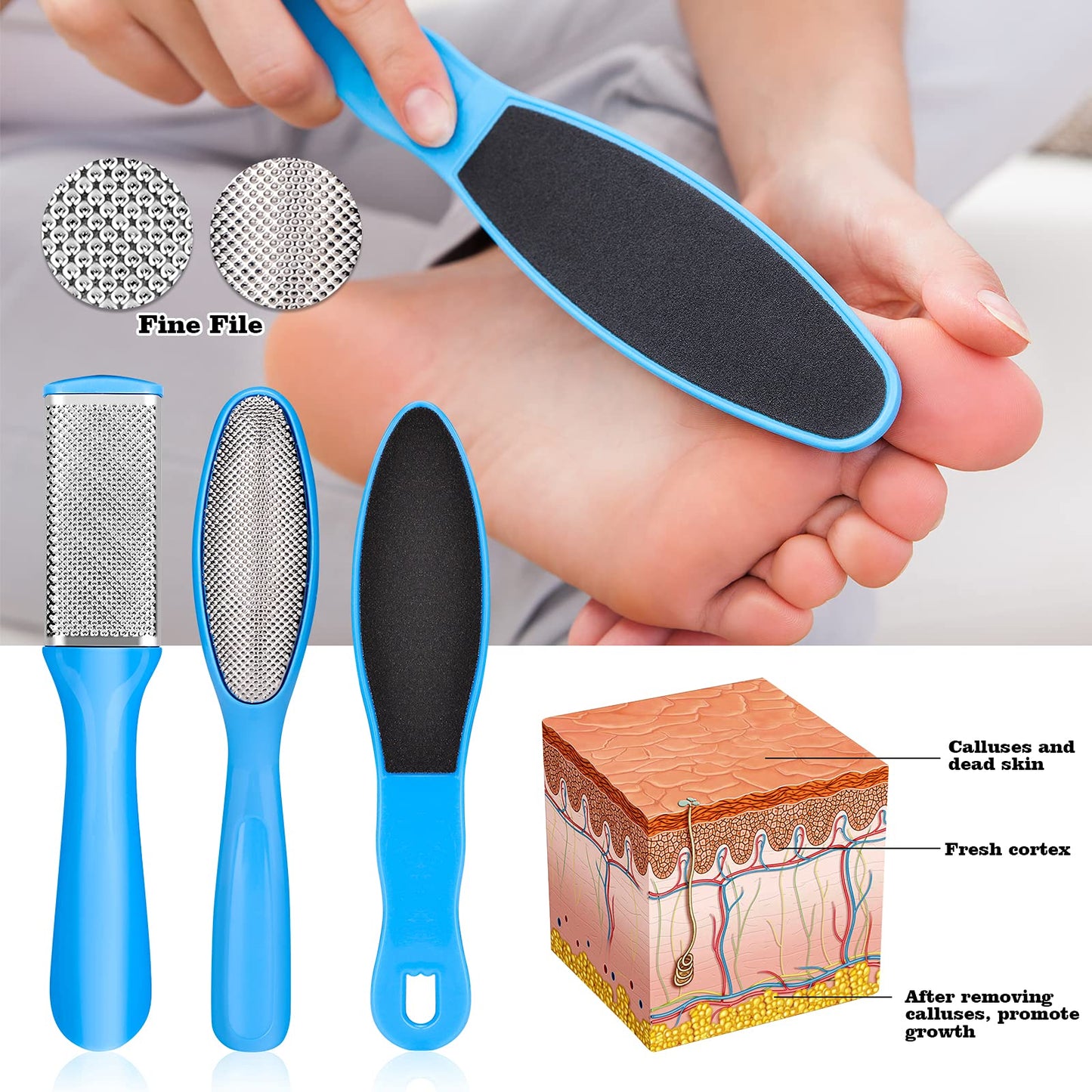 Pedicure Kits - Callus Remover for Feet, 23 in 1 Professional Manicure Set Pedicure Tools Stainless Steel Foot Care, Foot File Foot Rasp Dead Skin