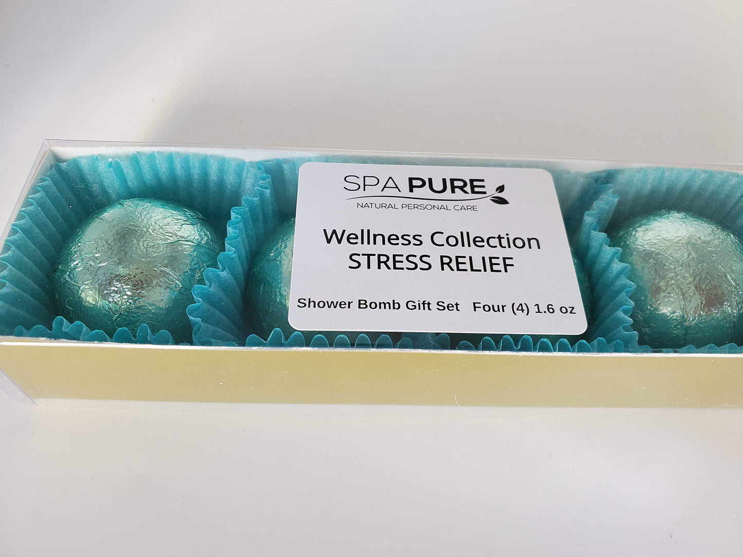 Spa Pure Stress Relief Aromatherapy Shower Steamers Bombs - Shower Bombs with Essential Oils - Unisex Bath Melts - Self Care and Relaxation Shower…