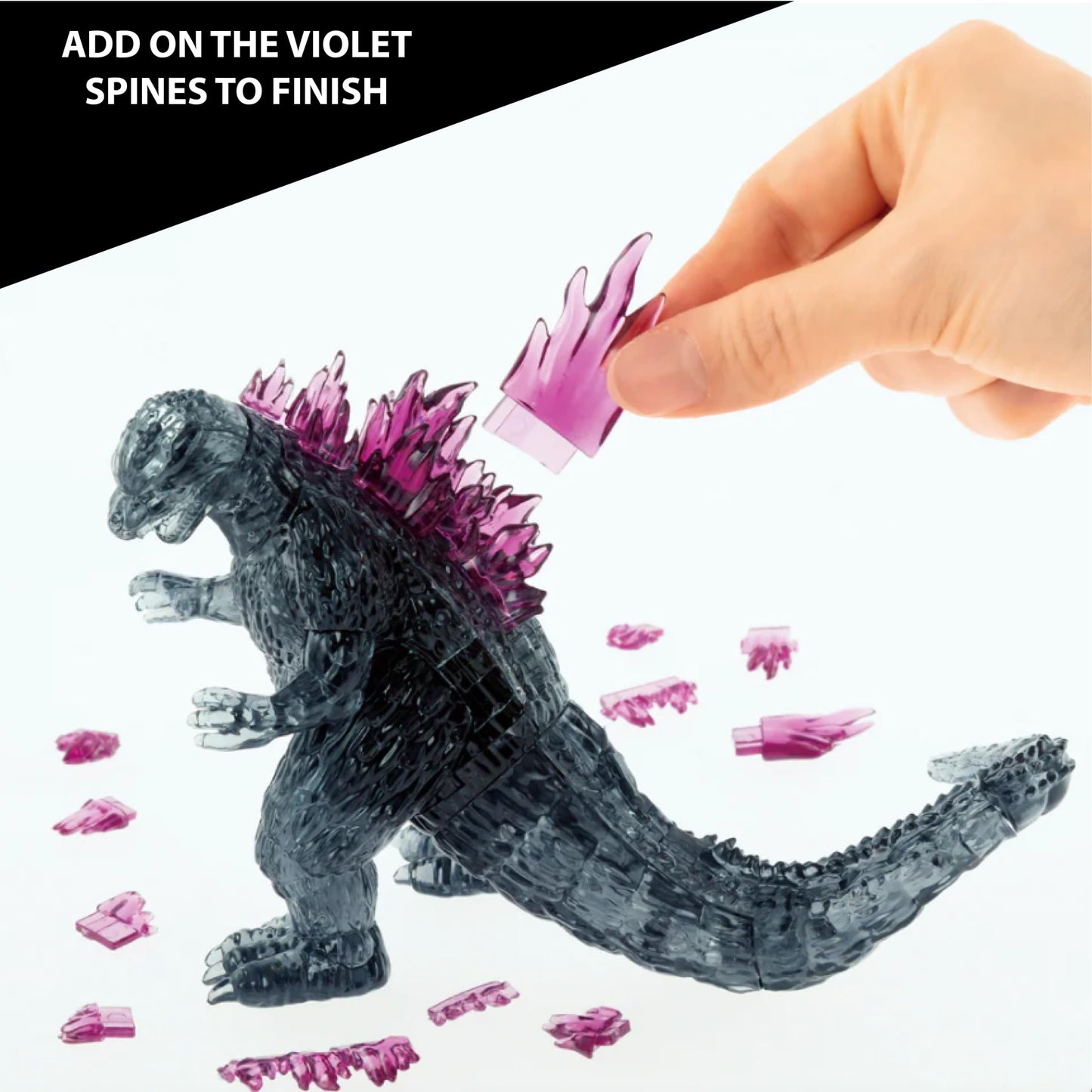 Bepuzzled, Godzilla Ultra Deluxe 3D Crystal Puzzle, for Godzilla Lovers, Collectors and Puzzlers Ages 12 and Up