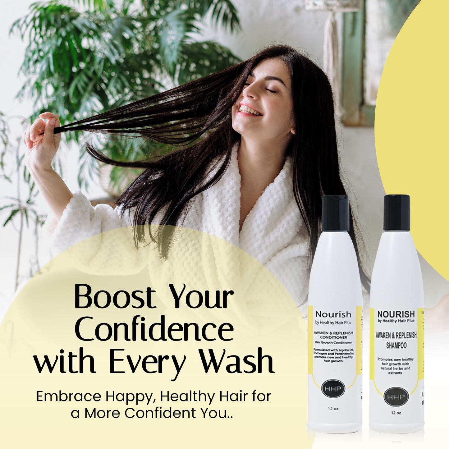 Nourish - Awaken And Replenish Combo - Hair Growth Shampoo & Conditioner for Thinning Hair Treatment