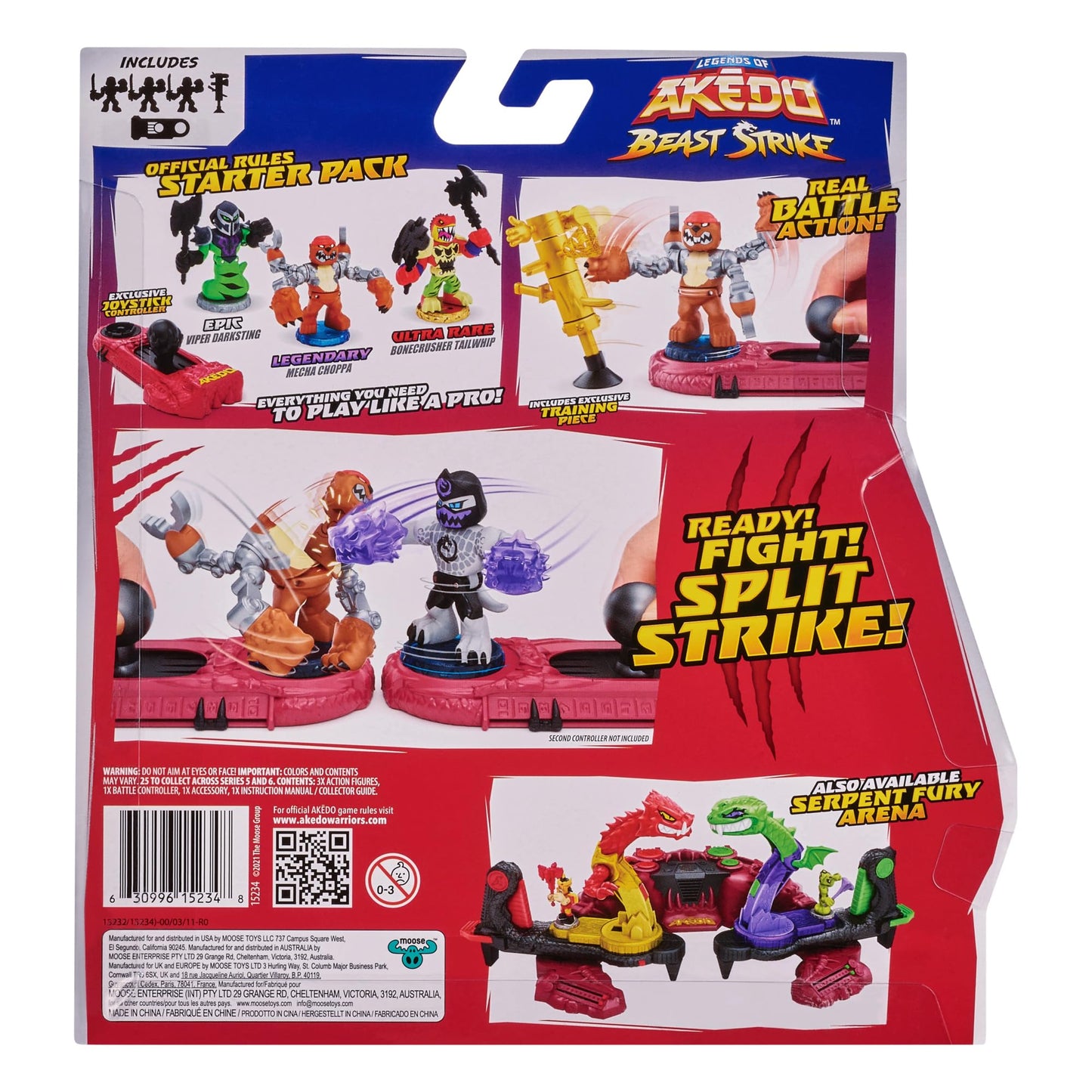 Legends of Akedo Beast Strike - Official Rules Claw Strike Starter Pack - 3 Mini Battling Warriors with Training Practice Piece and Exclusive…