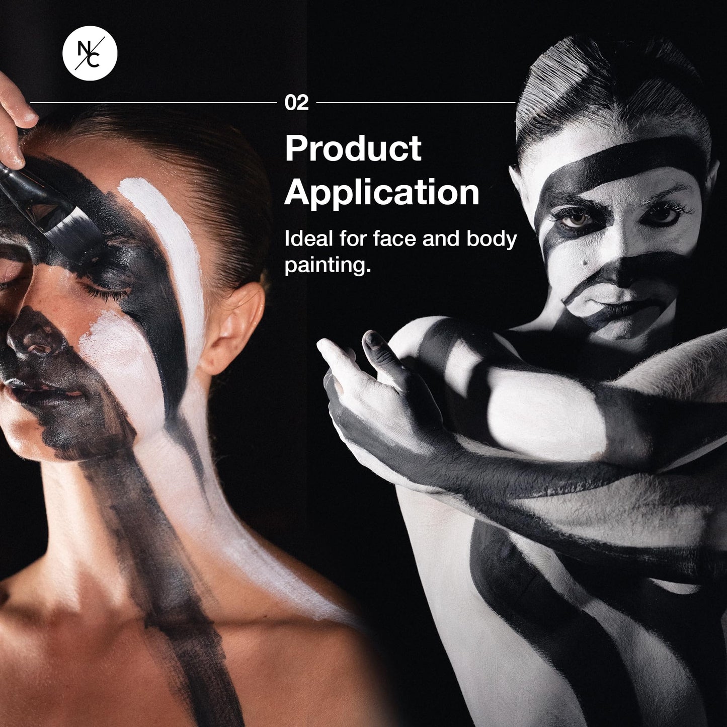Narrative Cosmetics Water-Activated Face & Body Paint - Highly Pigmented, Long-Lasting Face & Body Paint for SFX, Cosplay, and Artistic Makeup