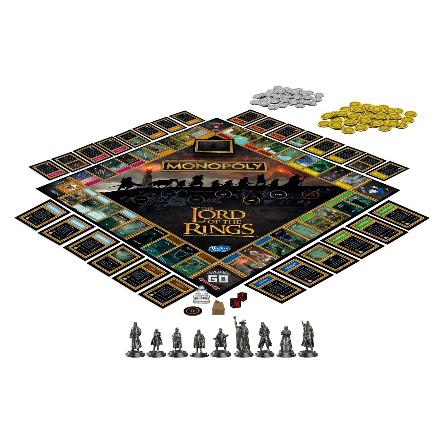 Hasbro Gaming Monopoly: The Lord of The Rings Edition Board Game Inspired by The Movie Trilogy, Play as a Member of The Fellowship, Ages 8 and Up…