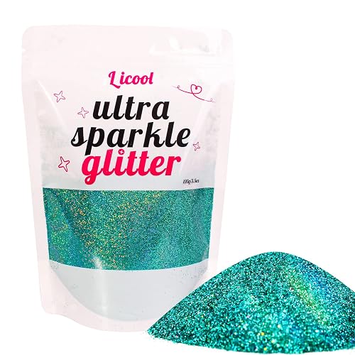 Holographic Fine Glitter, 100g Craft Glitter for Epoxy Resin, Iridescent Sequins, Loose Glitter for Face Body Hair Eye, Makeup Cosmetic Glitter