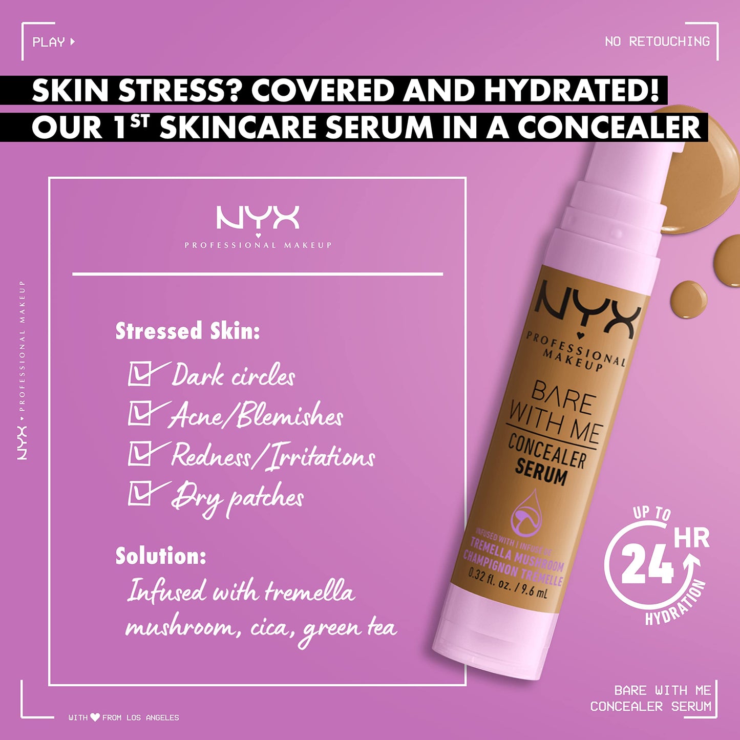 NYX PROFESSIONAL MAKEUP Bare With Me Concealer Serum, Concealer Makeup For Up To 24Hr Hydration - Beige Beauty and Personal Care NYX PROFESSIONAL MAKEUP