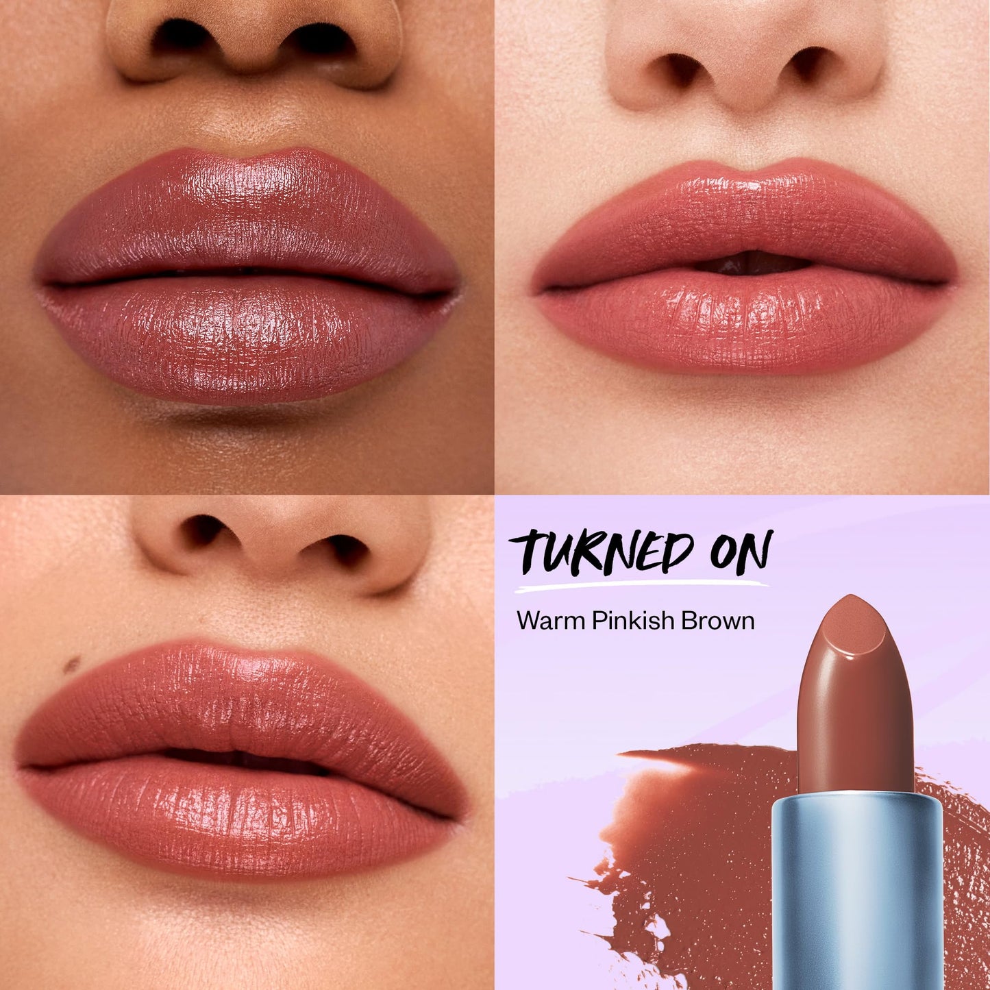 Kosas Weightless Lip Color Nourishing Satin Lipstick - High Impact Lip Color with Clean Formula - Comfy Feel & Soft Finish - Turned On