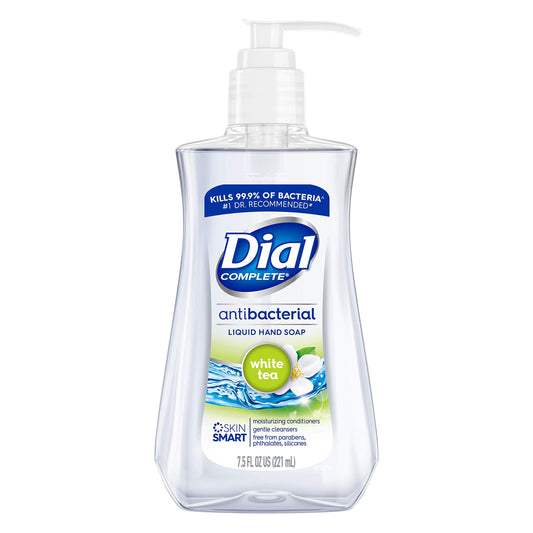 Dial Antibacterial Liquid Hand Soap, White Tea, 7.5 Ounce