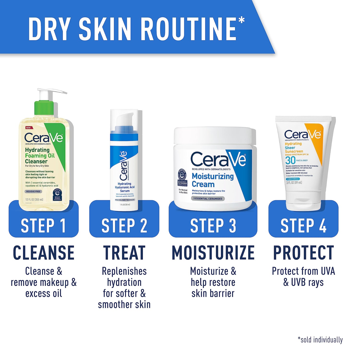 CeraVe Hydrating Foaming Oil Facial Cleanser with Hyaluronic Acid, 19oz Beauty and Personal Care CeraVe