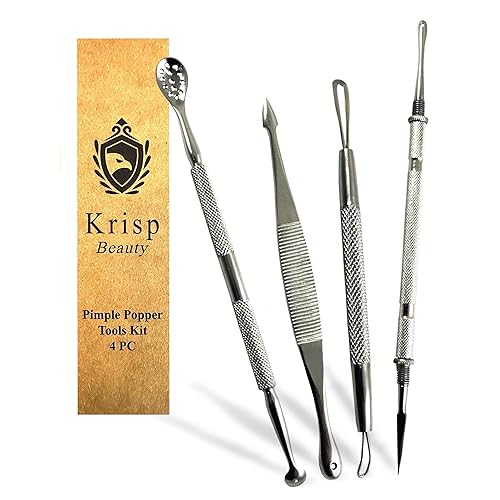 Blackhead Remover Extractor Pimple Popper Tools - Comedone Acne Zit Cleaner Kit for Nose Facial Pore Press Tool for Face Blemish Whitehead Popping