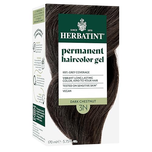 Herbatint 3N Dark Chestnut Permanent Hair Dye For Women - For Up To 100% Gray Coverage of Resistant Gray Hair - Ammonia-Free, Alcohol-Free & Vegan