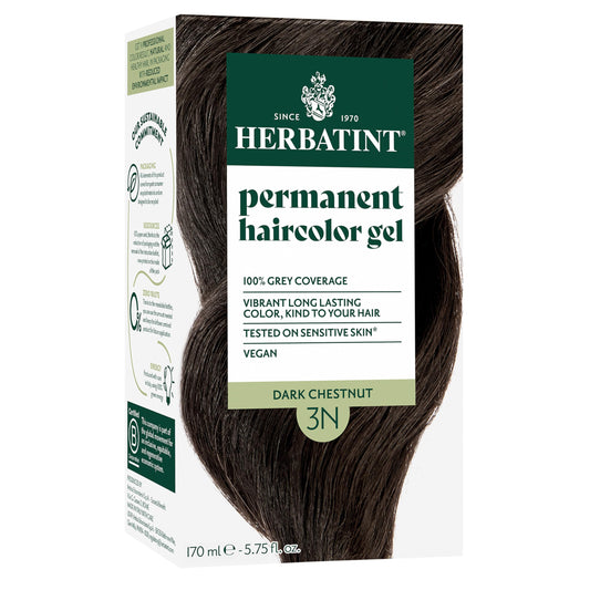 Herbatint 3N Dark Chestnut Permanent Hair Dye For Women - For Up To 100% Gray Coverage of Resistant Gray Hair - Ammonia-Free, Alcohol-Free & Vegan Beauty & Personal Care Herbatint