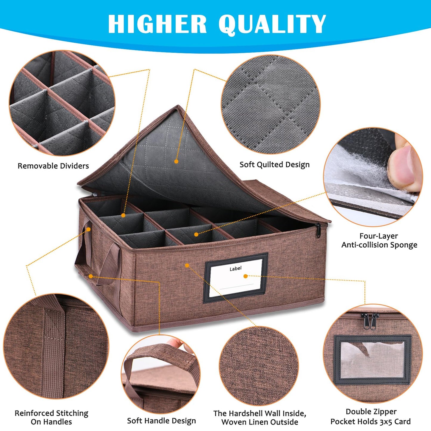 Geliwosy 16 oz Mason Jar Storage Containers - Sturdy Canning Jar Boxes Organizer, Foldable with Dividers, Holds 12 Pint Mason Jars, Home Canning…