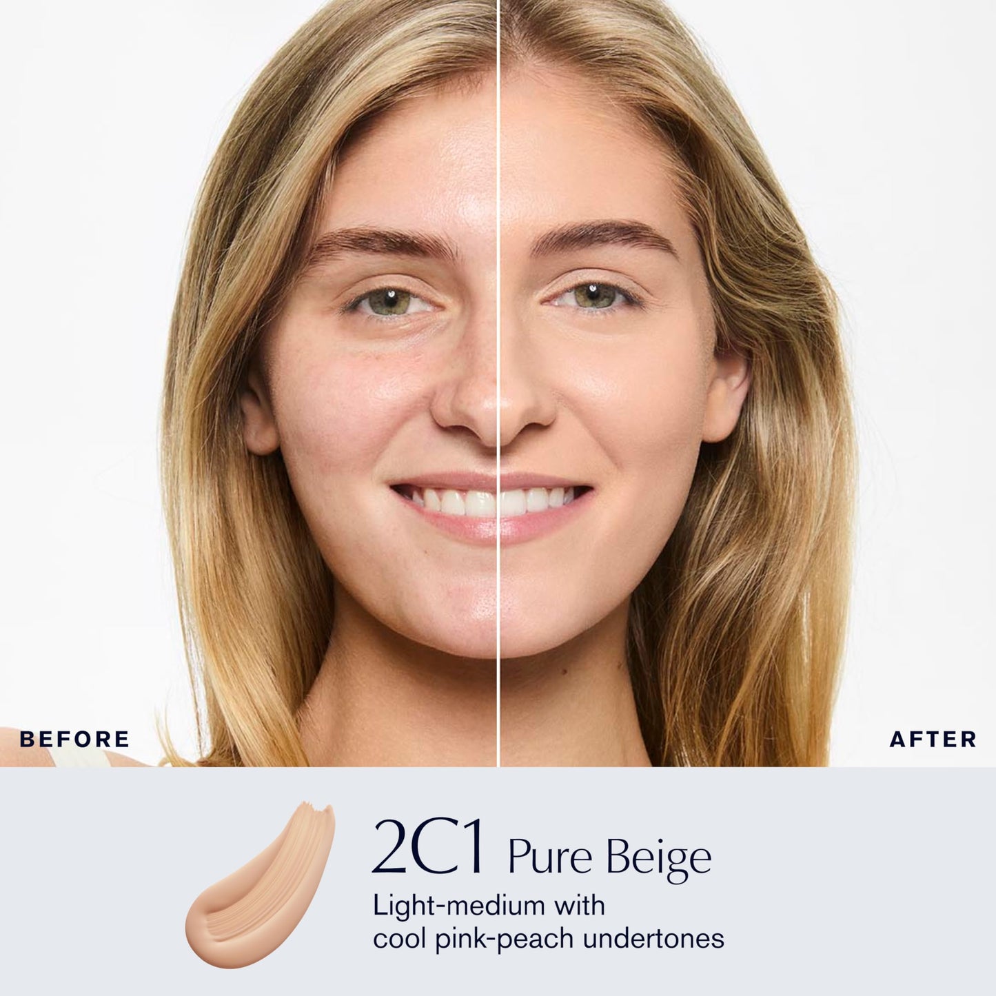 Estée Lauder Double Wear Stay-in-Place Foundation Makeup | 36-Hour Long-Wear Matte Foundation, 1 Fl Oz, 2C1 Pure Beige