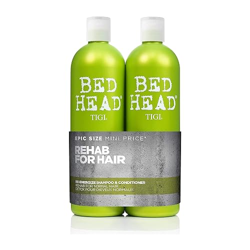 Bed Head by TIGI Urban Antidotes Re-Energize Daily Shampoo and Conditioner Set, 25.36 fl oz