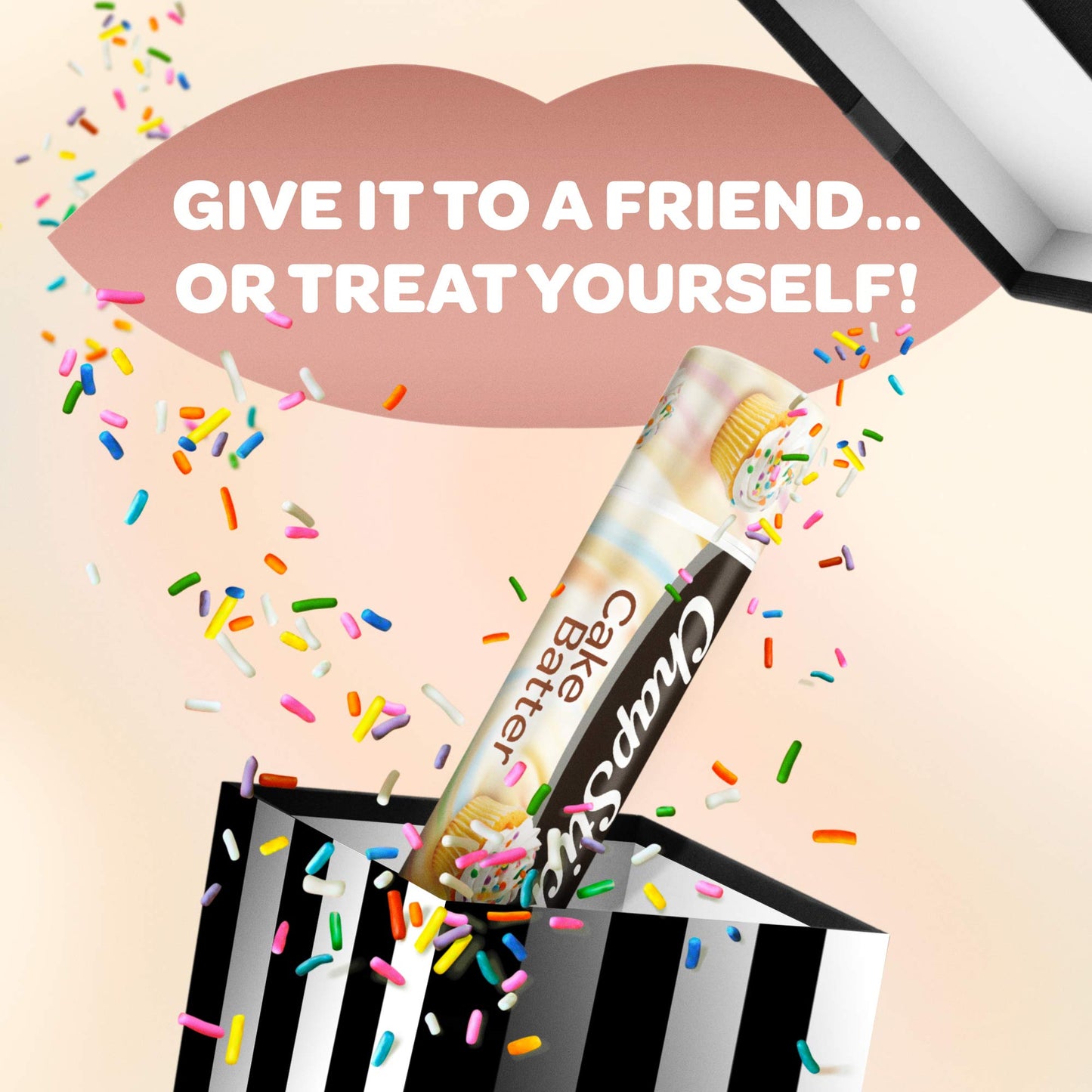 ChapStick Bulk Lip Balm, Cake Batter, 12-Pack - Delicious & Sweet Lip Moisturizer for Dry Lips, Birthday Gifts, Stocking Stuffers, 0.15 Oz Ea