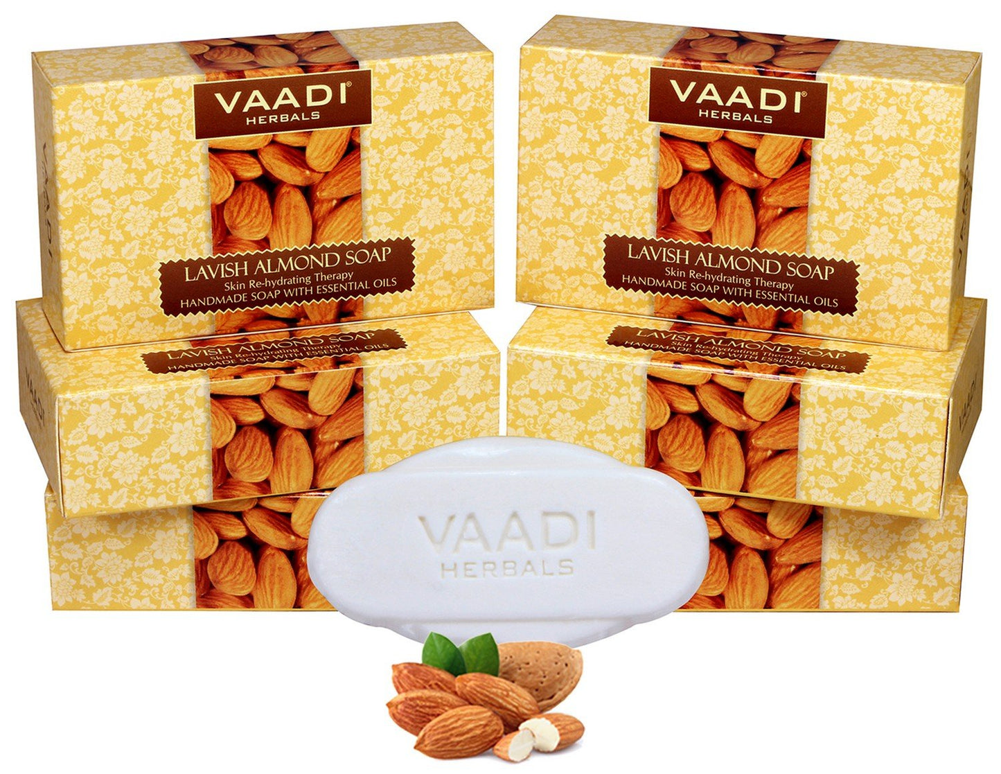 Vaadi Herbals Skin Rehydrating Lavish Almond Soap 6x75g
