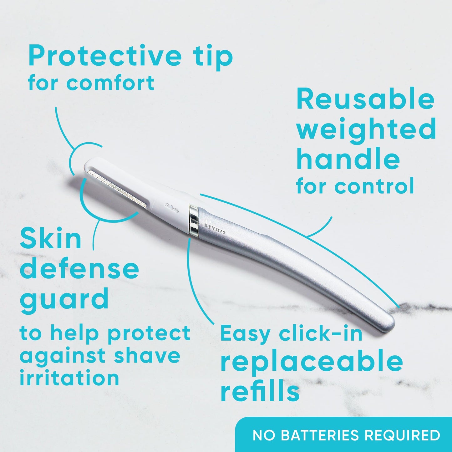 Venus for Facial Hair & Skin Care Exfoliating Dermaplaning Face Razor Handle with 6 Blade Refills Beauty and Personal Care Gillette Venus