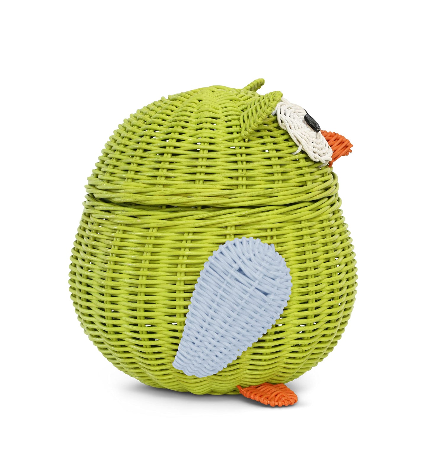 G6 COLLECTION Owl Rattan Storage Basket With Lid Decorative Bin Home Decor Hand Woven Shelf Organizer Cute Handmade Handcrafted Nursery Gift Animal…