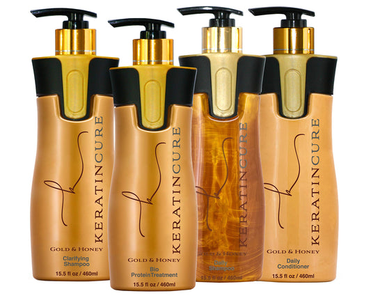 Keratin Cure Best Treatment Gold and Honey Bio Protein Silky Soft Safe Repair & Straight Complex Argan Oil Nourishing Straightening Damaged Dry Frizzy