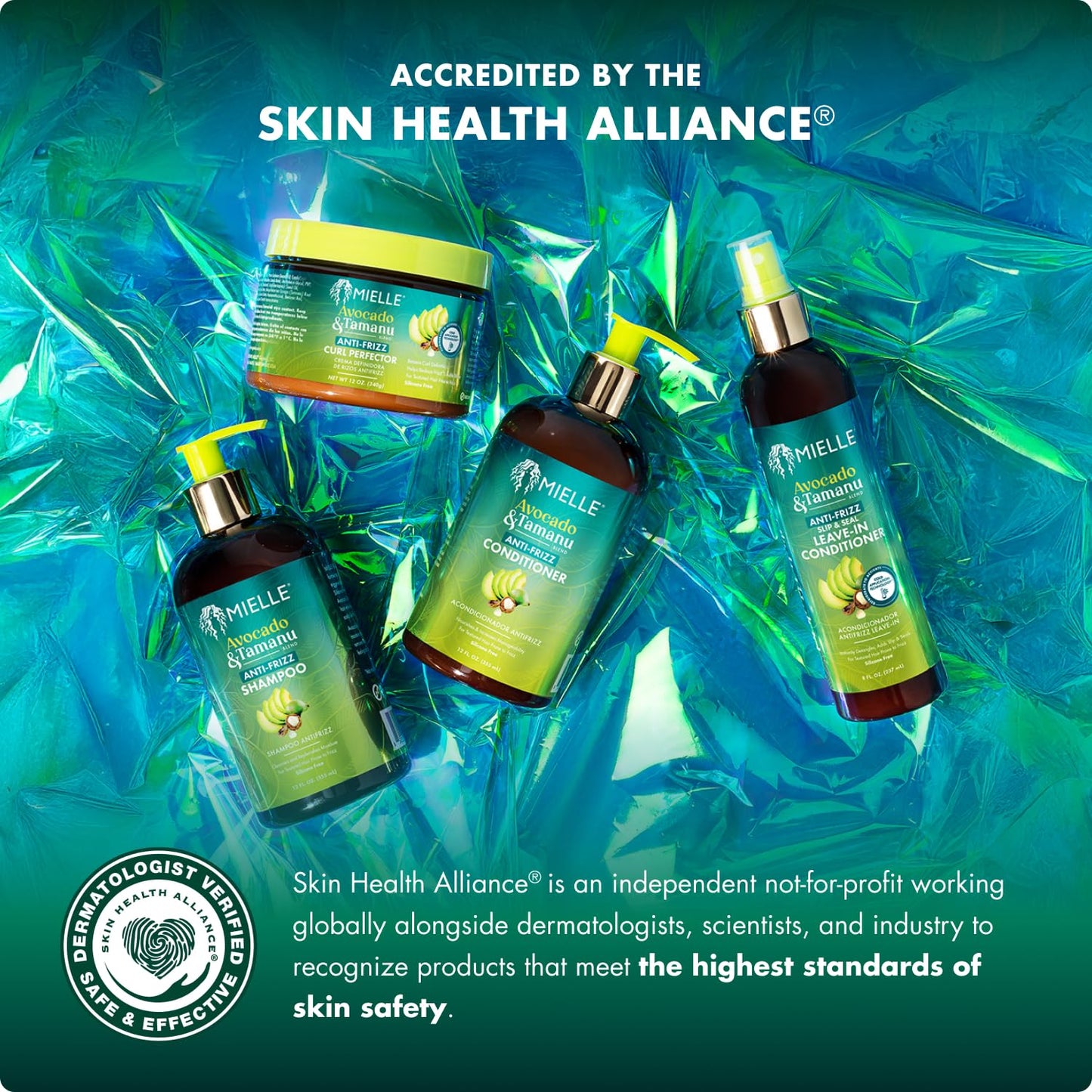Mielle Organics Avocado & Tamanu Anti-Frizz Curl Cream for Textured Hair - Smoothing & Defining Cream to Lock In Moisture & Enhance Shine - Curly Hair