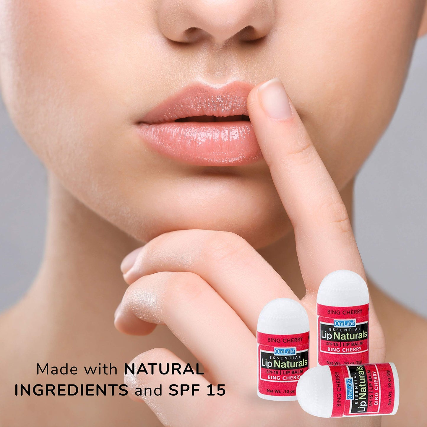 Lip Naturals Mini Lip Balm with SPF 15 Sunscreen, 12 Count Pack, Cherry, Tea Tree Mint & Vanilla Bean Flavors, Made in USA, 0.10oz Each