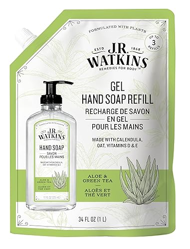 J.R. Watkins Hand Soap Refill, Aloe and Green Tea 34 fl Ounce