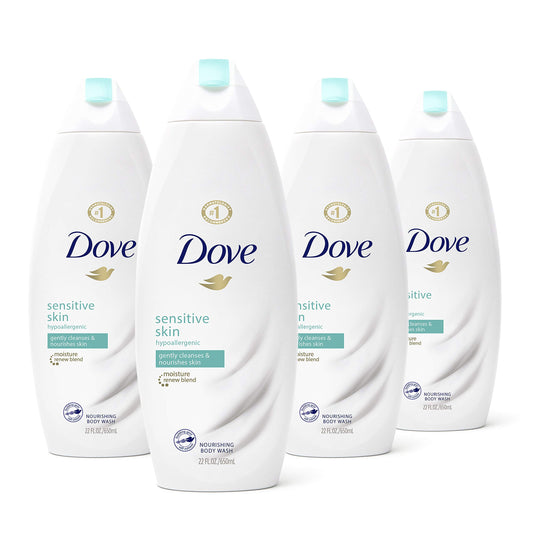 Dove Sulfate Free and Hypoallergenic, Sensitive Skin Body Wash, 22 Fl Oz (Pack of 4) Beauty & Personal Care Dove