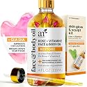 ArtNaturals Face & Body Vitamin E Bio Oil 4.0oz + Gua Sha Facial Tools Set - Organic Moisturizer Skincare for Scars, Stretch Mark, Cellulite & Nails