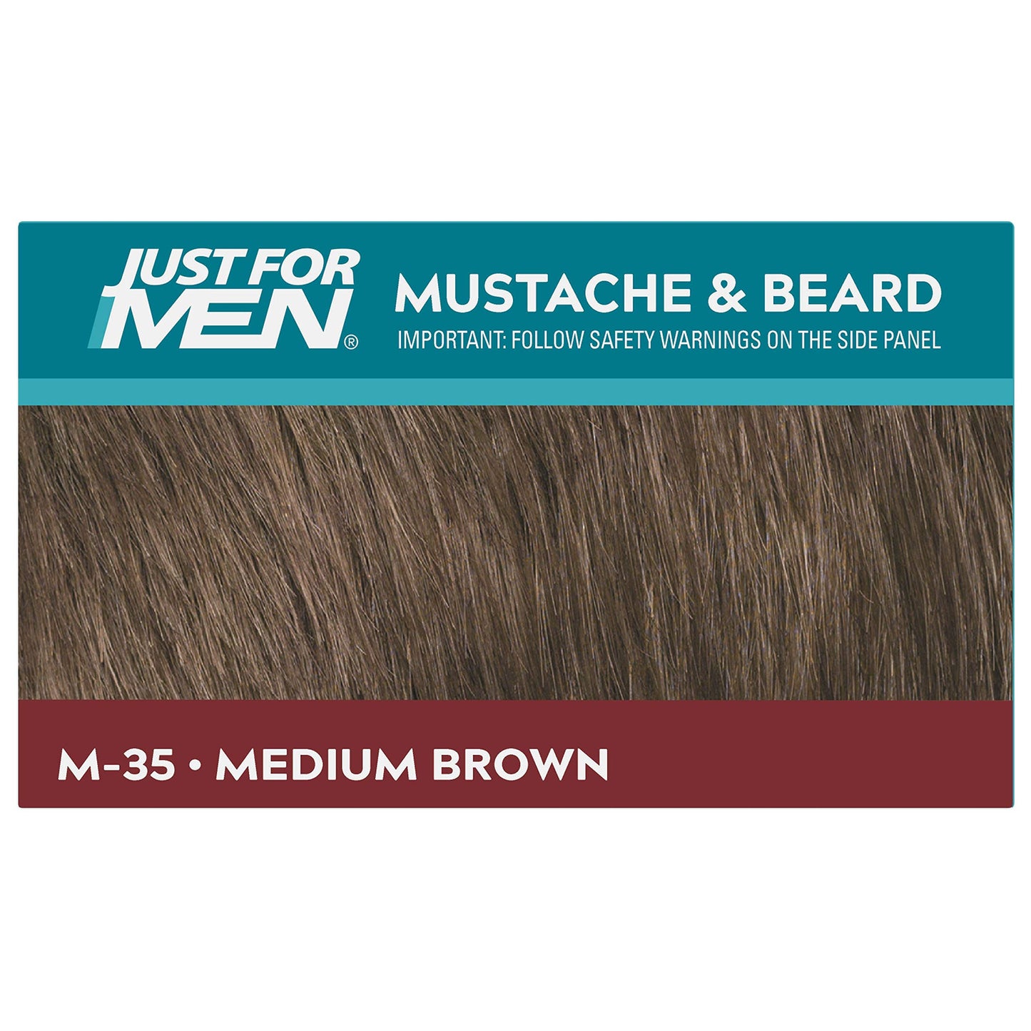 JUST FOR MEN Color Gel Mustache & Beard M-35 Medium Brown 1 ea (Pack of 4)